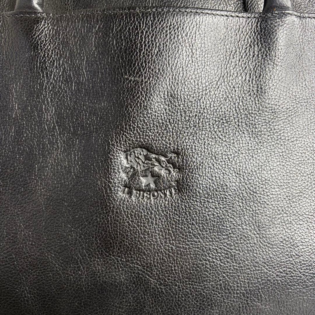 ILBISONTE イルビゾンテ 本革 ブリーフケース ビジネスバッグ A4 黒