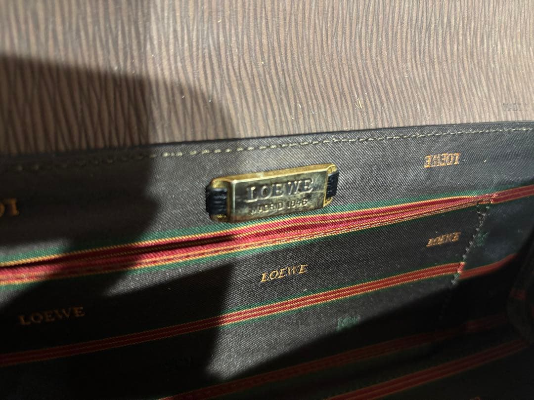 LOEWE レザー ハンドバッグ ブラウン ブラック