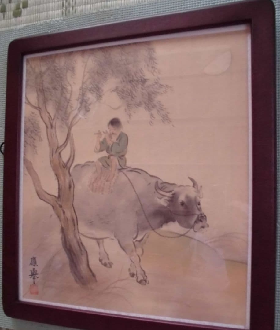 円山応挙　牧童絹本