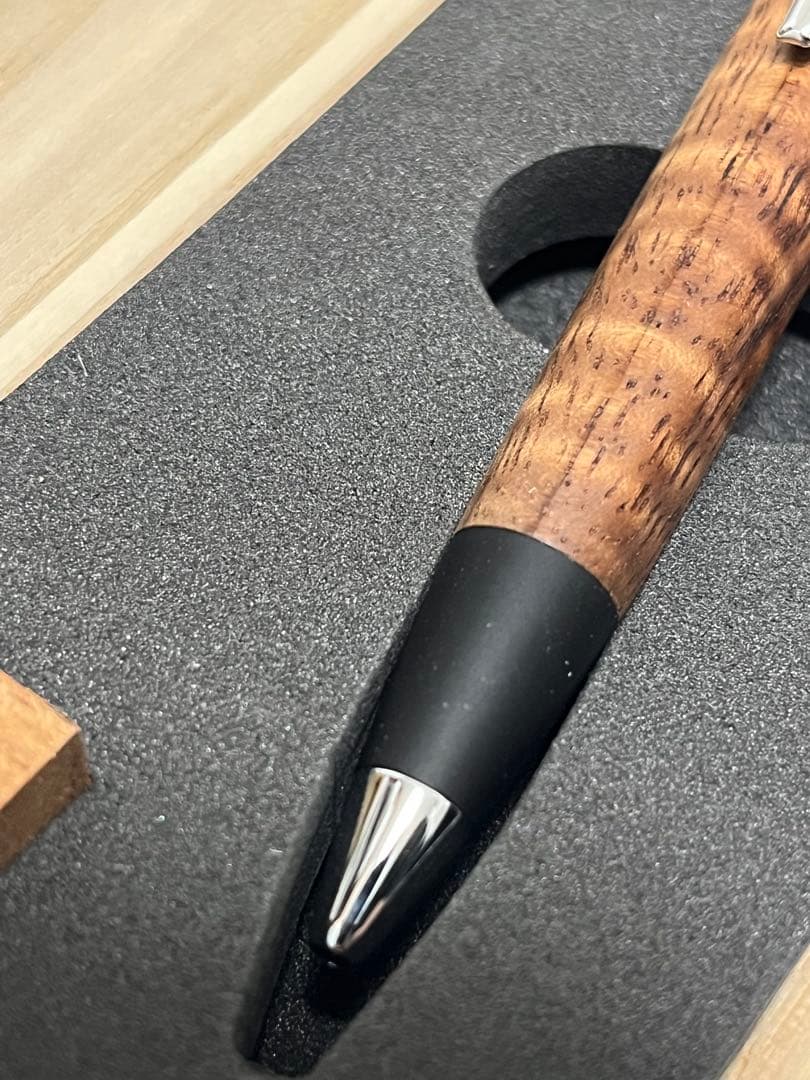 野原工芸 ハワイアンコアカーリー ボールペン　ロータリー SANZO シルバー