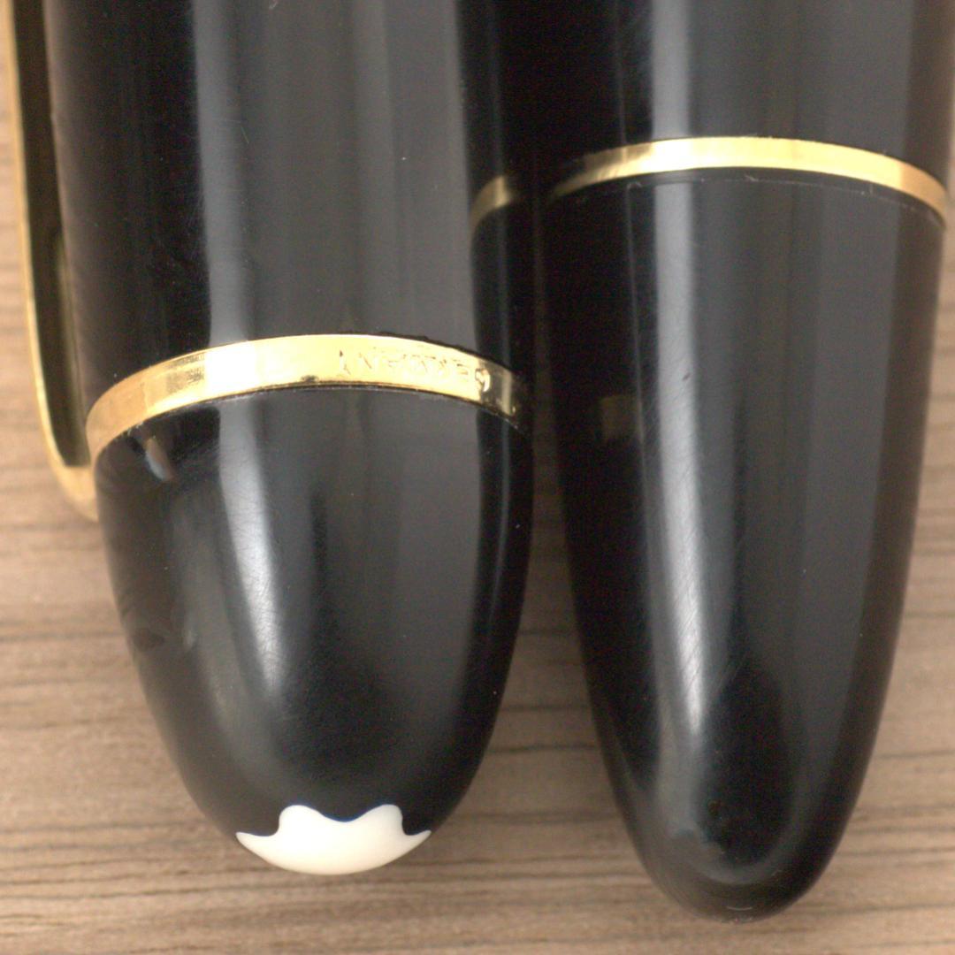 ★美品★　モンブラン　万年筆　149　18C　三帯　F　エボナイト芯　箱インク