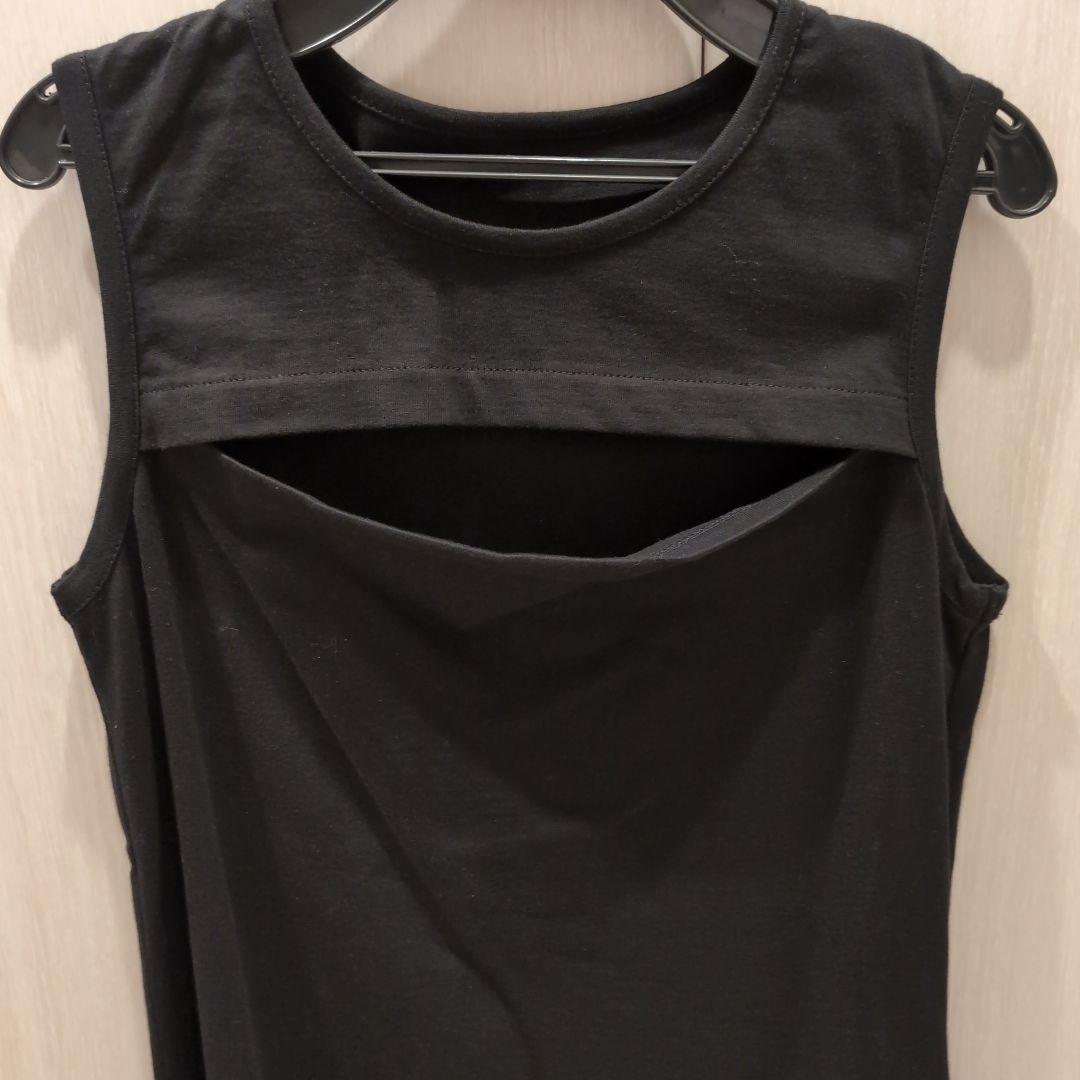 リミフゥ　20/-C Plain Stitch Chest Slit Tank
