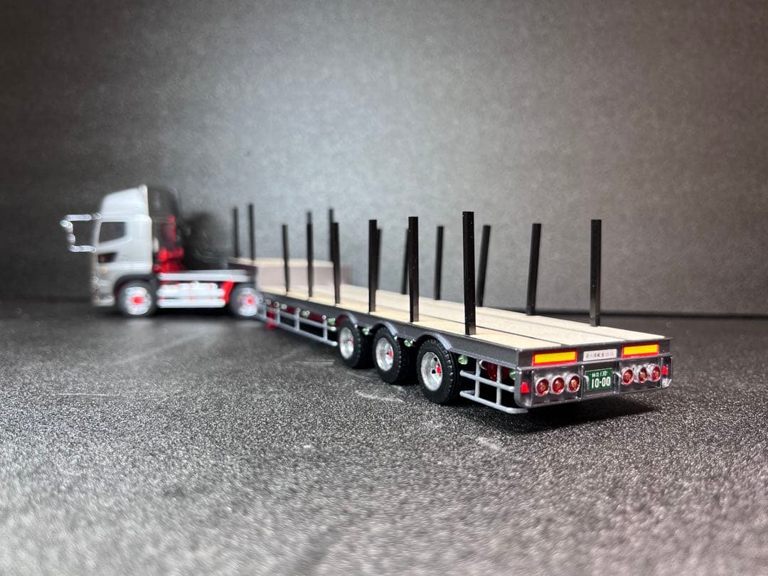 ひろか　1/50 段落ち3軸フラットトレーラー