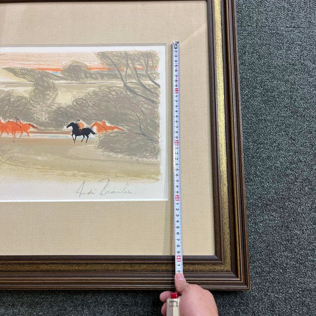 【美品・レア】アンドレブラジリエのリトグラフ 珊瑚色の隊列