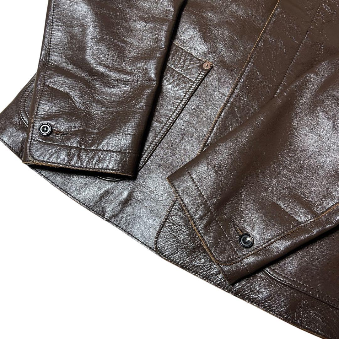 極美品　WORK NOT WORK スタンドカラー　ホースレザージャケット　M