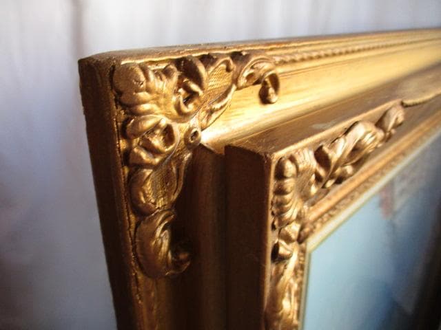 油絵　絵画　額入り　肉筆　風景画　パリ　作者不明　大きい　ガラス込み　F10号