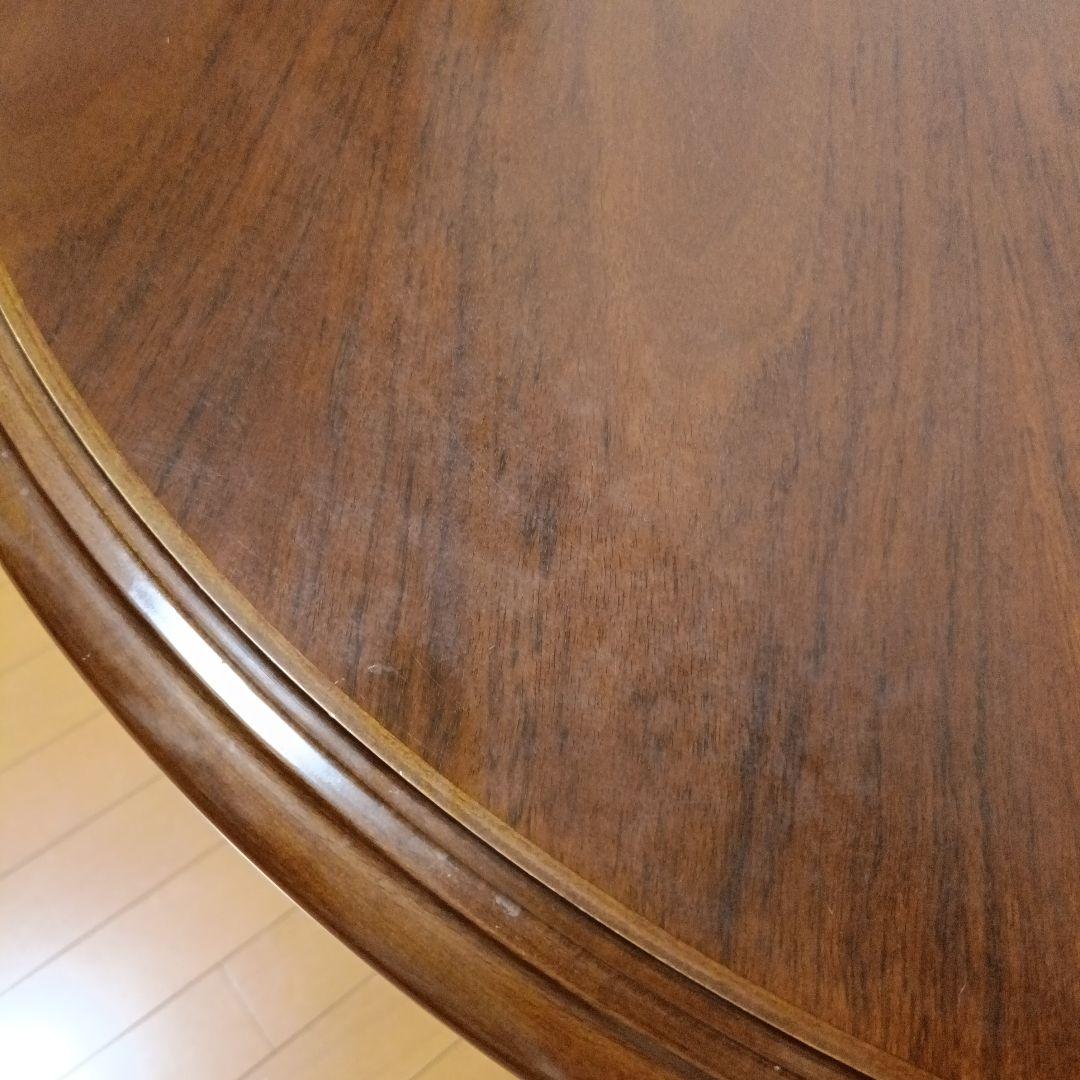 カリモク　コロニアル　ダイニングテーブル　ラウンド　円卓　レトロ　ヴィンテージ