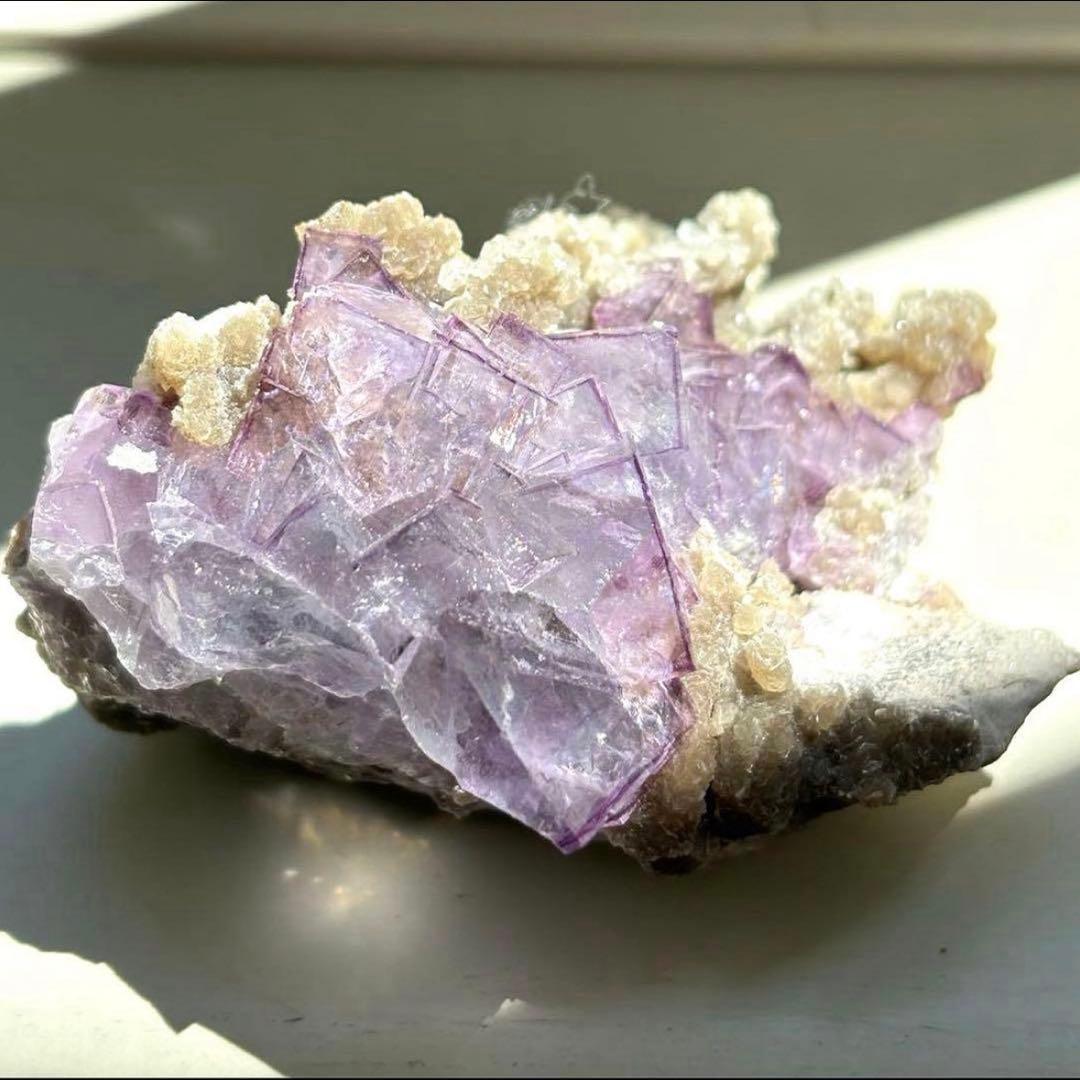 中国　ヤオガンシャン産　ブルー　パープル　フローライト　原石　鉱物標本