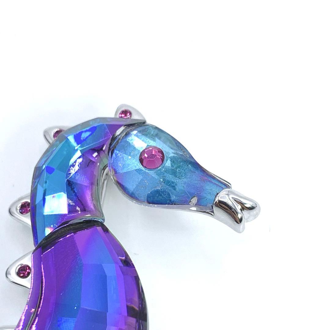SWAROVSKI　スワロフスキー　タツノオトシゴ　ブローチ　クリスタル