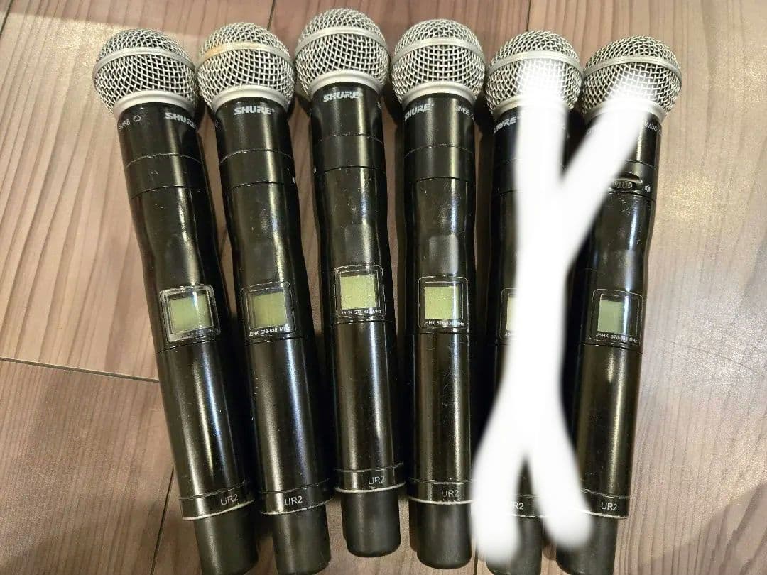 SHUREワイヤレスマイクロフォンSM58トランスミッターUR1受信機UR4D+