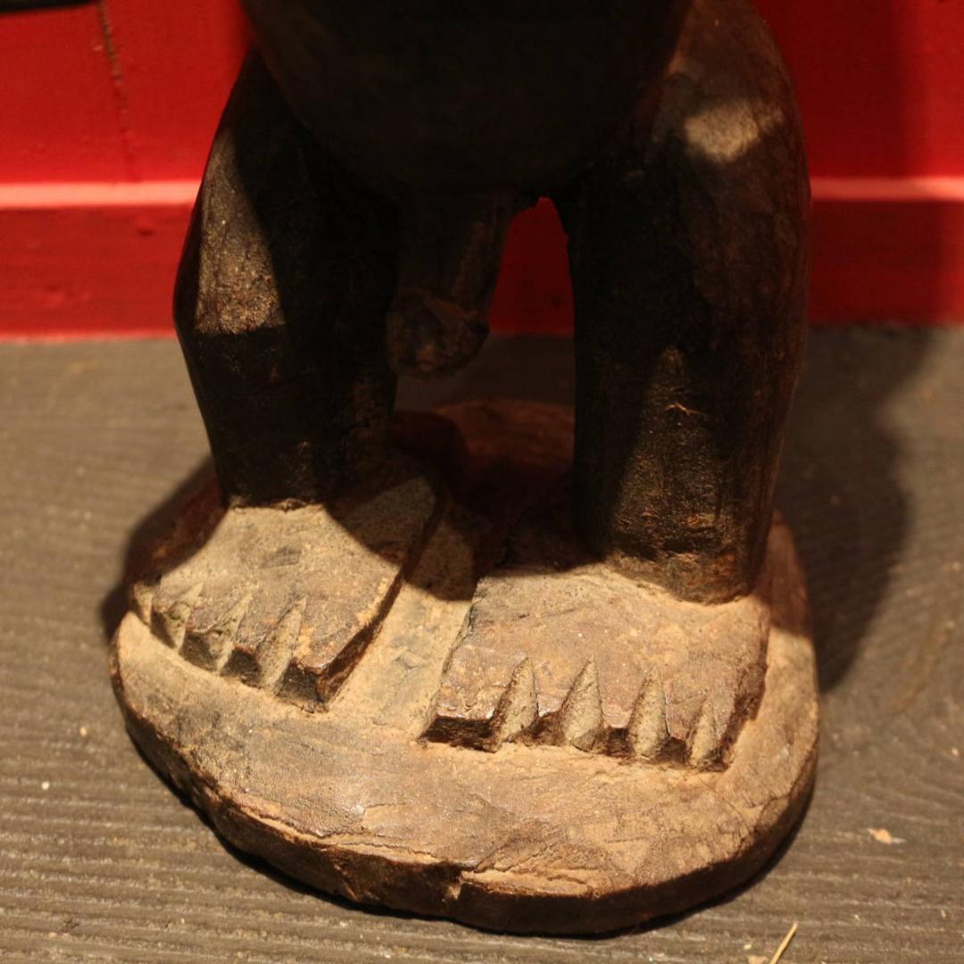 フォークアート アフリカ 置物 オブジェ 民族 木彫 ヴィンテージ 彫刻 3