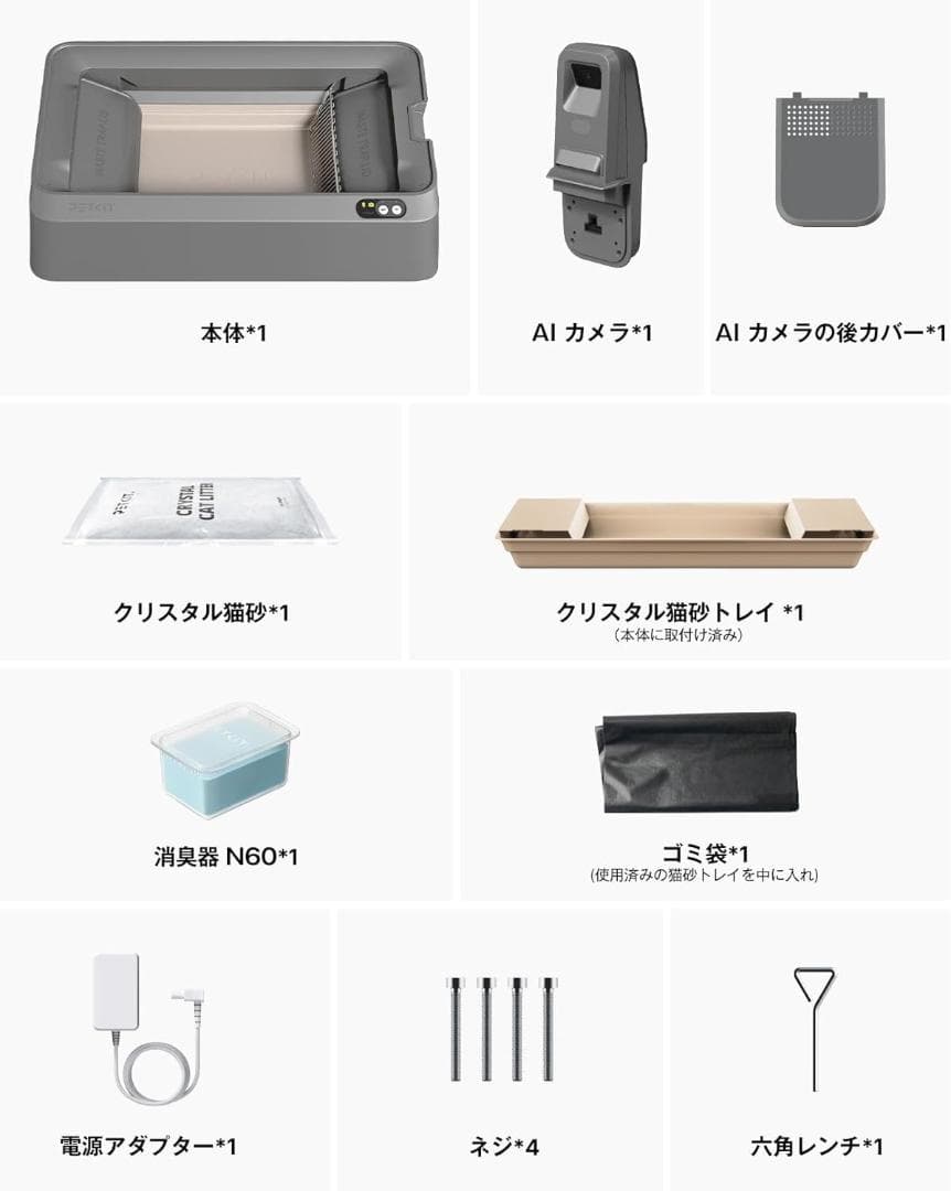 PETKIT 猫自動トイレ センサー付き 電動 PUROBOT ねこ カメラ