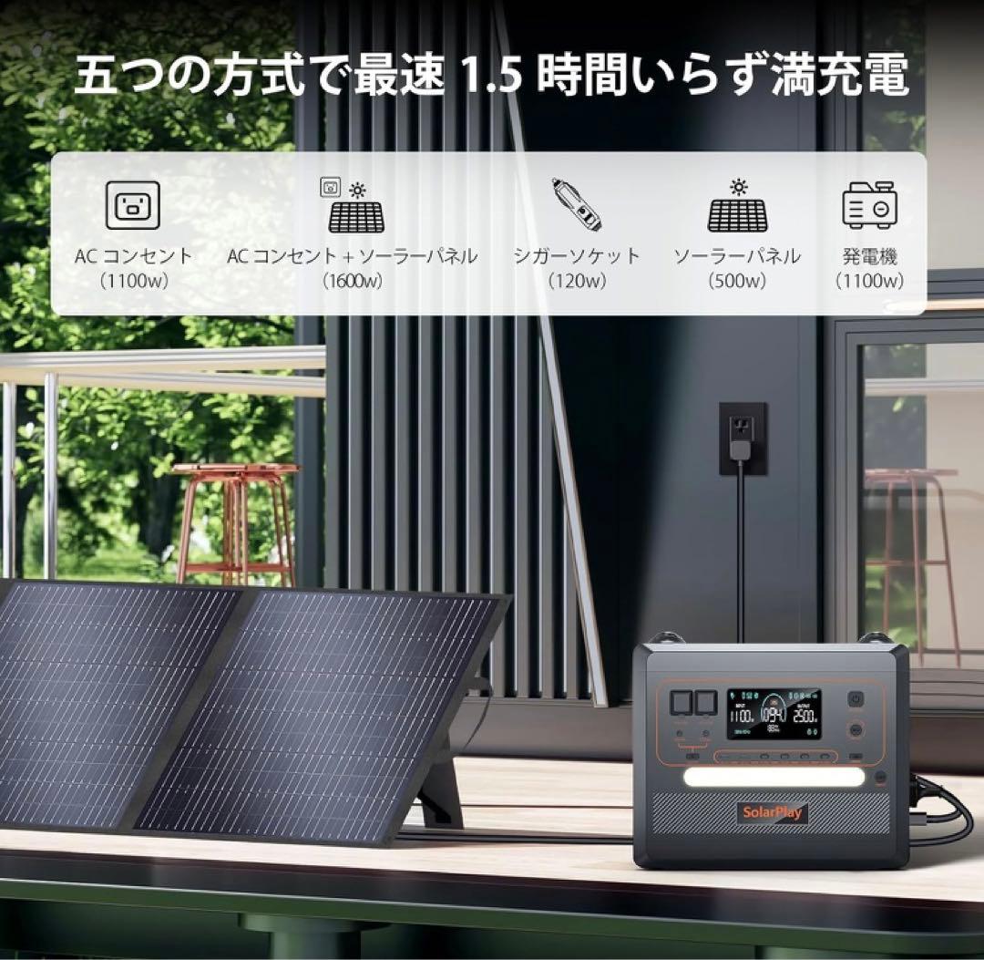 a*e様 SolarPlay ポータブル電源 2300Wh 14ポート
