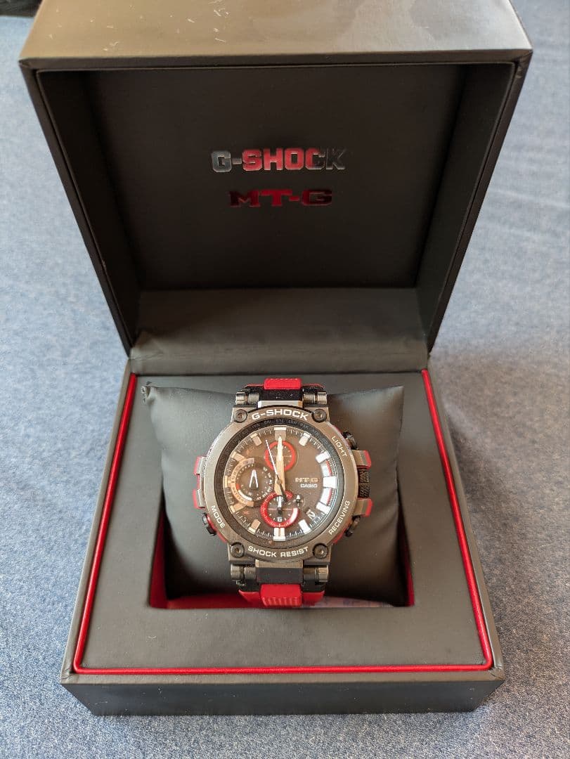 美品 G-SHOCK MTG-B1000B-1A4JF ブラック/レッド