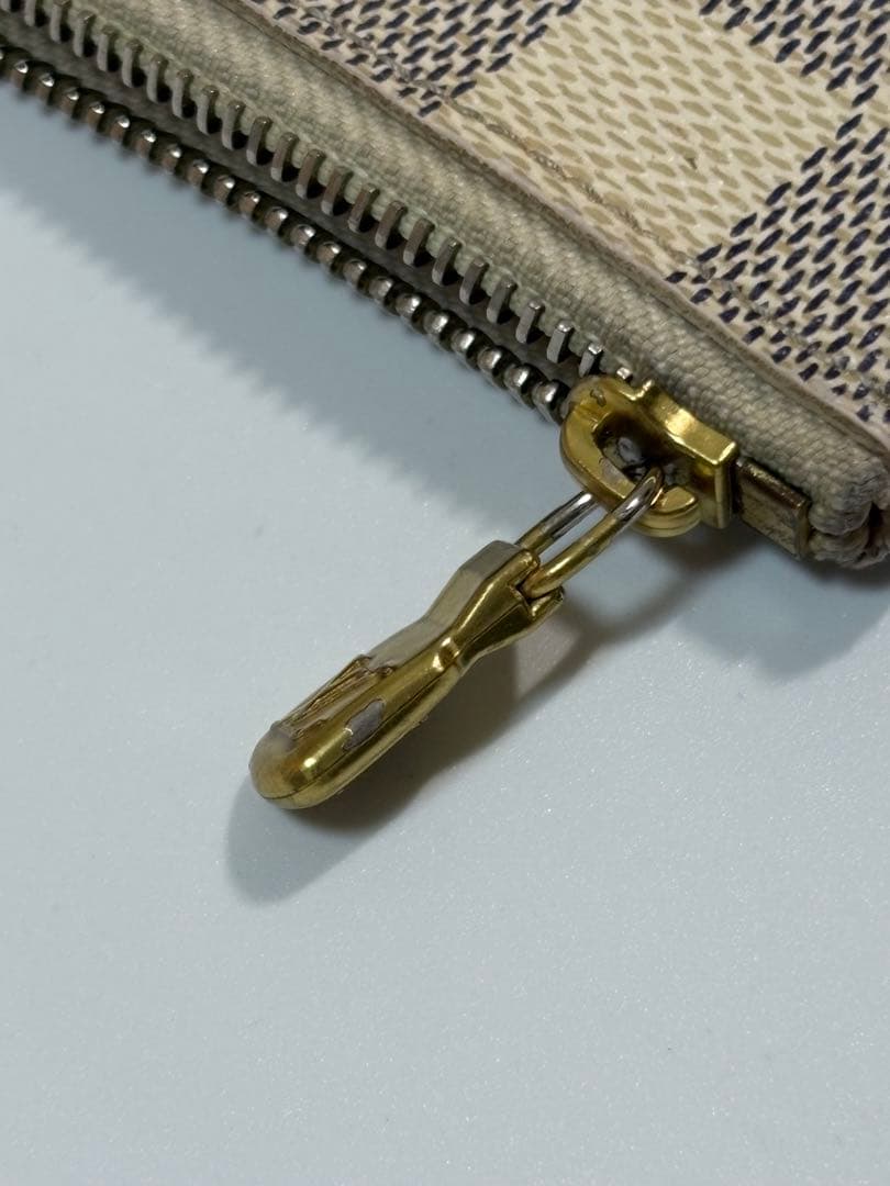 【美品】ルイヴィトン ポシェット クレ ケース ダミエ アズール