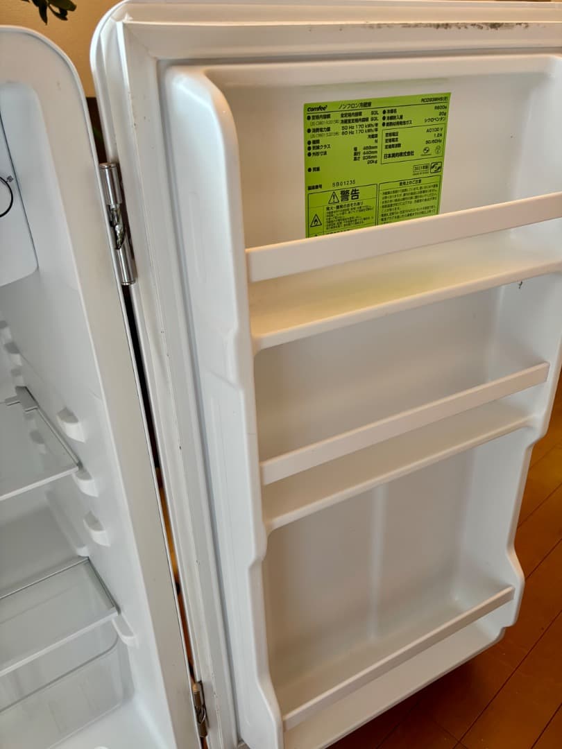 COMFEE’ レトロ冷蔵庫 93L ホワイト 中古