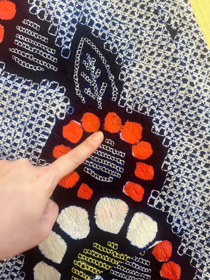 有松絞り 浴衣 粋 美品 濃紺 藍色 夏着物