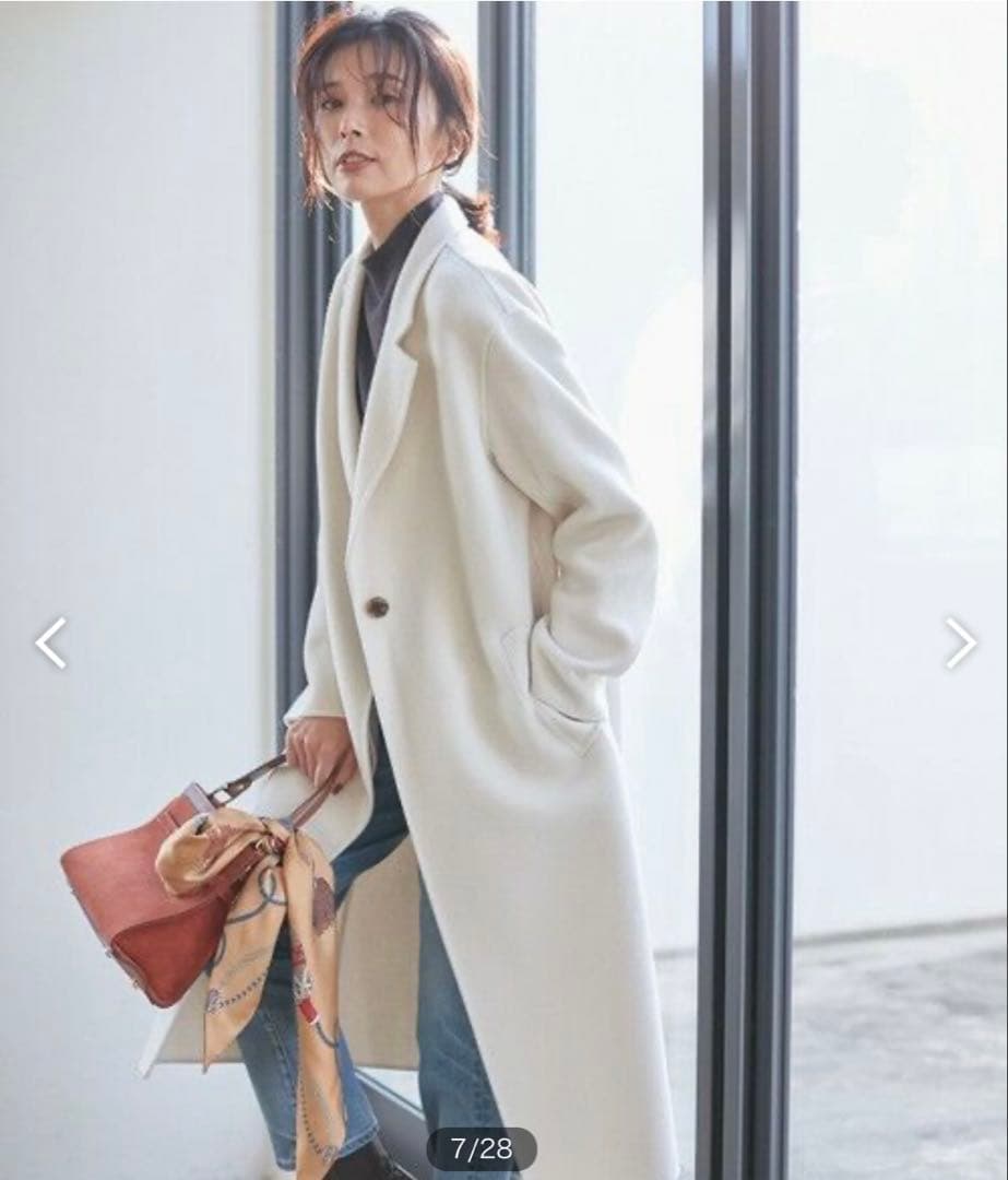 ウールリバーロングコート　23区　自由区　ICB