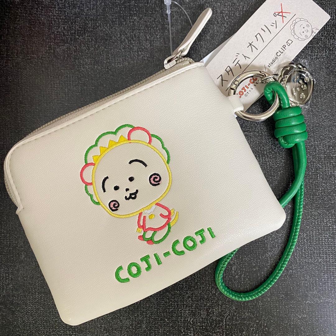 eco 刺繍コンパクト財布　アイボリー+ワイヤレスイヤフォン