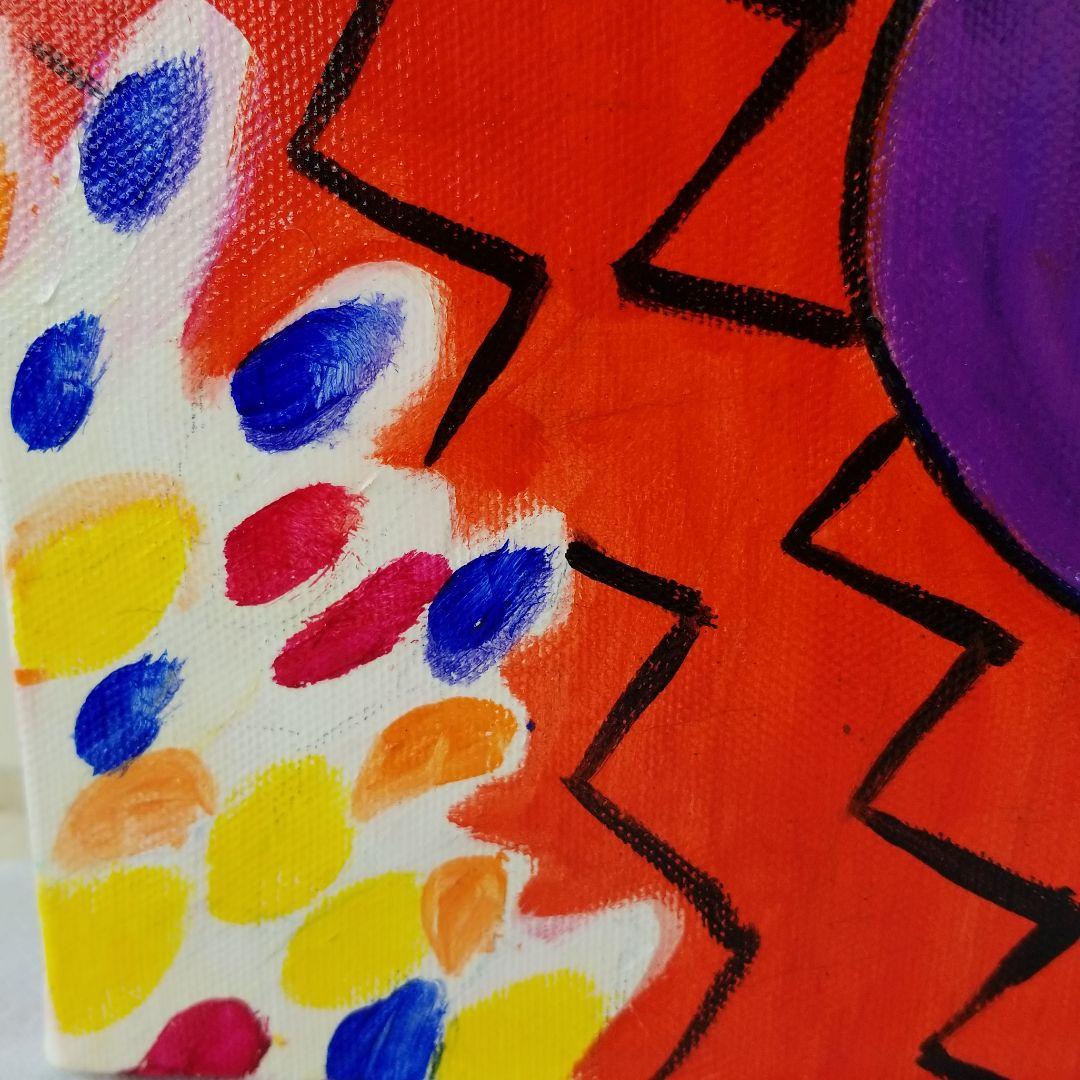 油絵　専用　マティスっぽい金魚と猫のいる部屋