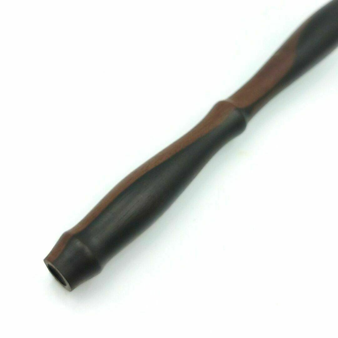 黒檀　ガラスペン木軸　No.8　ローズクォーツ　ボルトレッティ互換軸