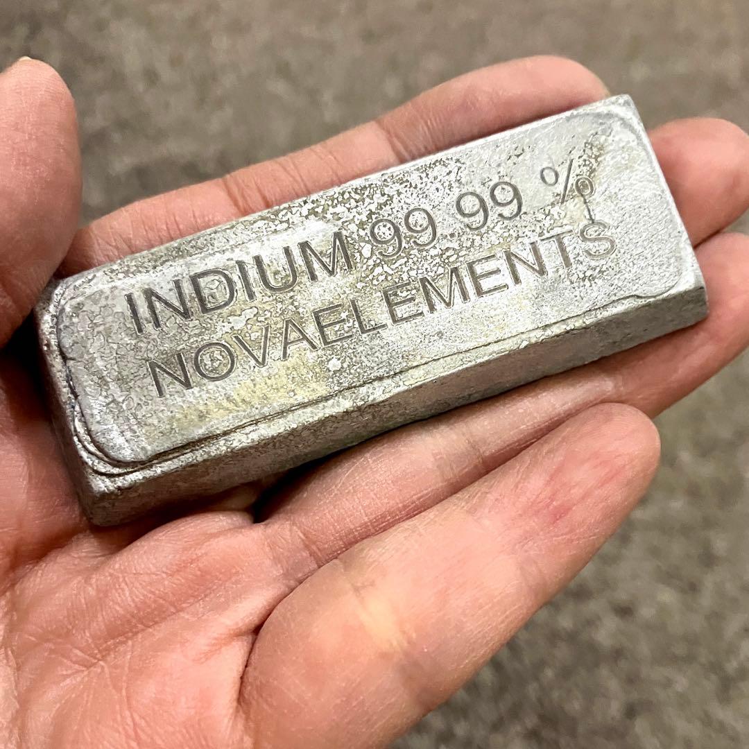 希少　インジウム　インゴット100g レアメタル　元素標本　indium
