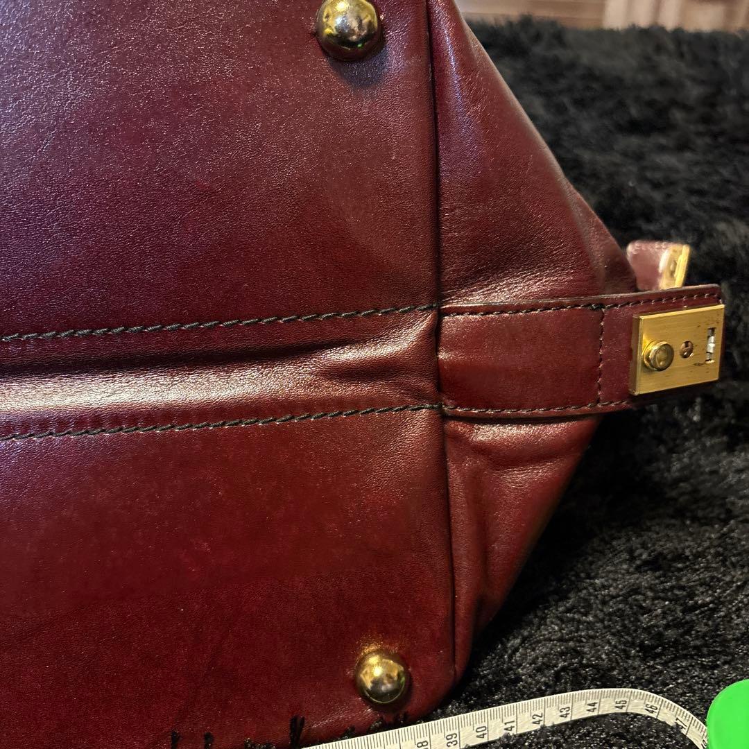 GOLD PFEILダークブラウン レザー バッグ 大容量