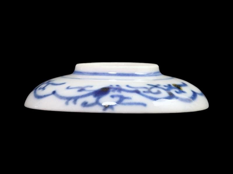 大聖寺伊万里　色絵　竹笹に梅の図　豆皿　F166AS-CTz