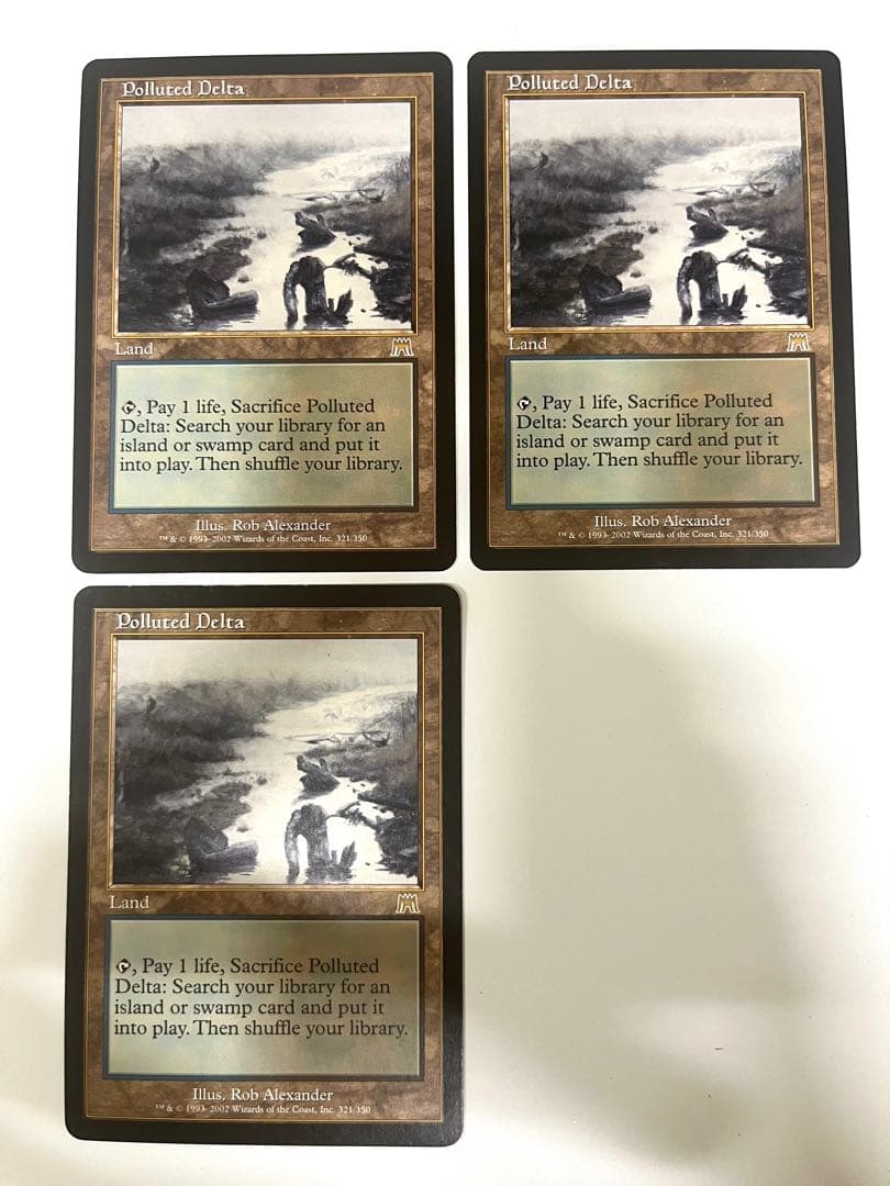 MTG 汚染された三角州/Polluted Delta 英語3枚セット