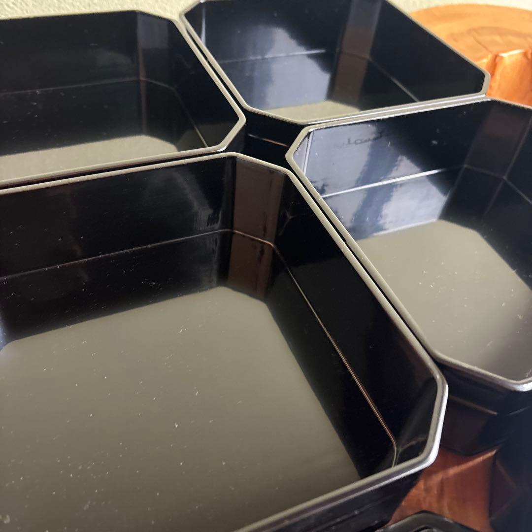 茶平一斎作 輪島塗 お重 五段 塗師 共箱