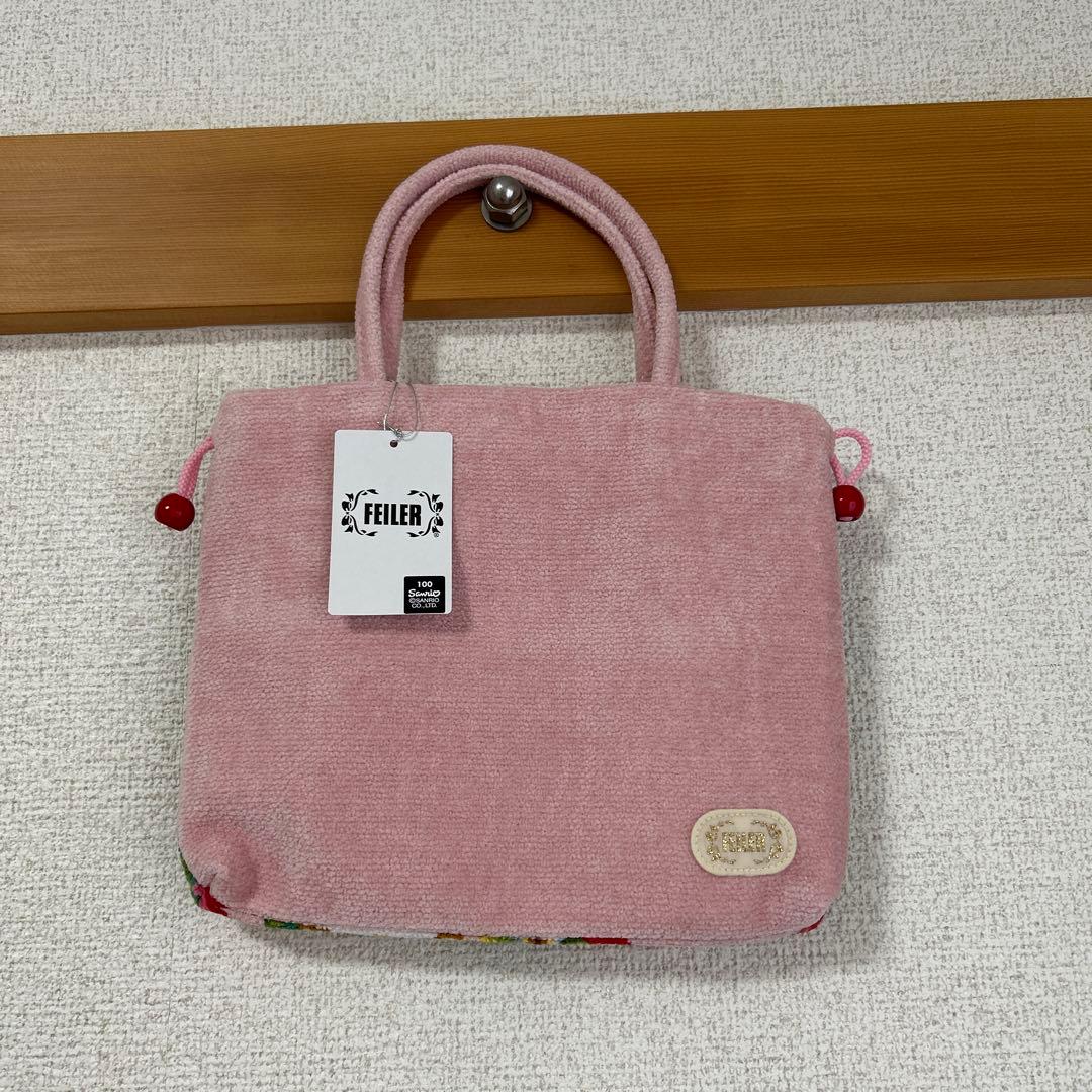 フェイラー×サンリオコラボ　ハローキティ　いちご　手付き巾着　キティちゃん