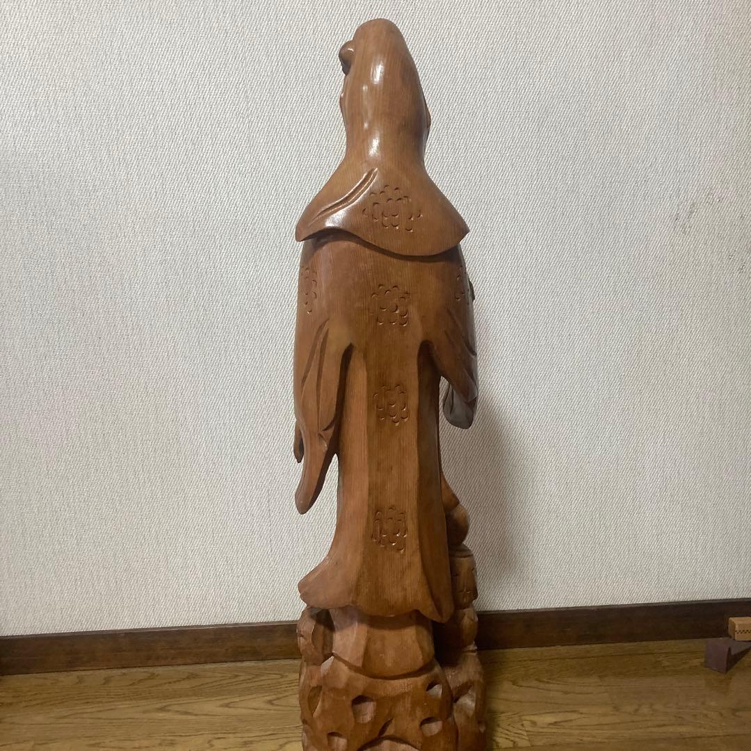 木彫り観音像（約90センチ）