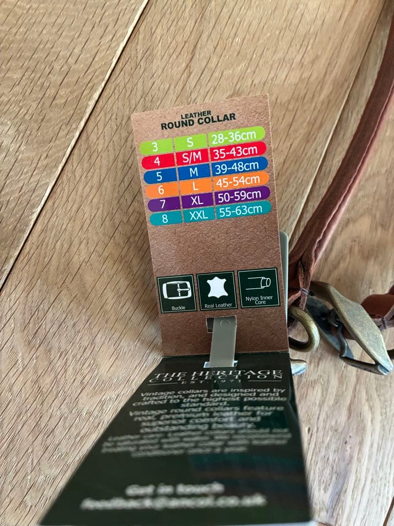 犬　Ancol Latigo Leather Round Collar S/M