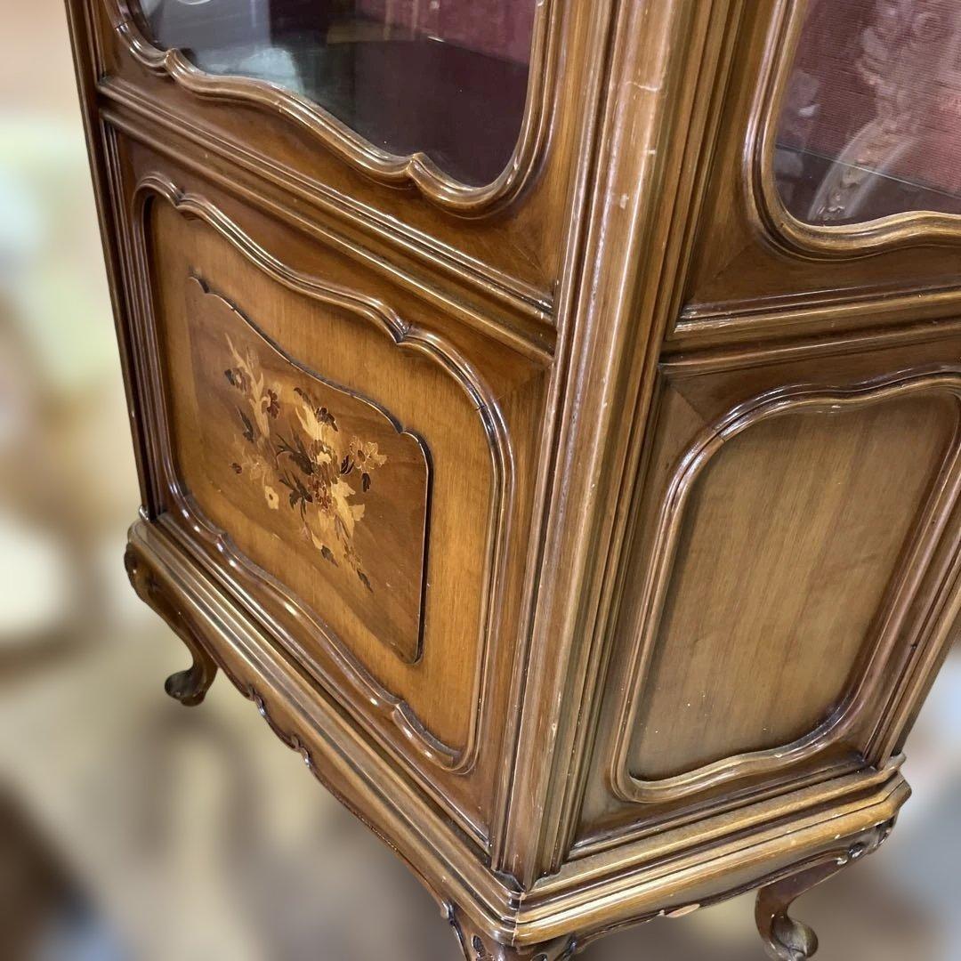 【象嵌】キャビネット◆ヴィンテージ◇程度良好◆鍵付き◇