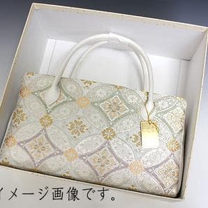 お洒落！！ 京都 西陣織 正絹帯地 使用 利休バッグ お茶席 241221