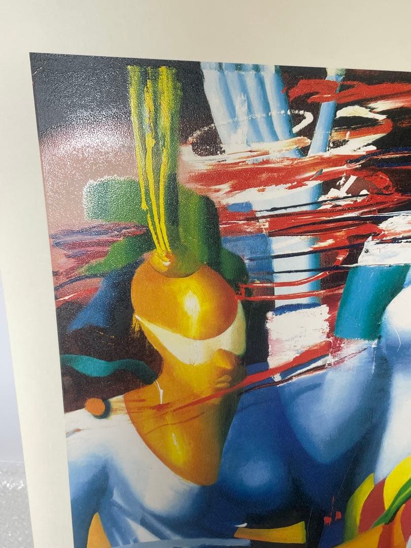 『躍るマスク』 オルガ グレチナ　シルクスクリーン 63×71cm