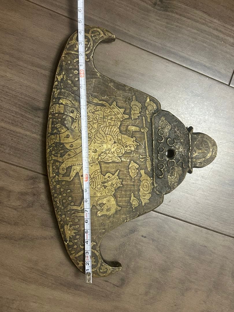 李朝期 黄銅製 陰刻 風鐸 風招仏教美術中国古玩縄文古墳土器埴輪勾