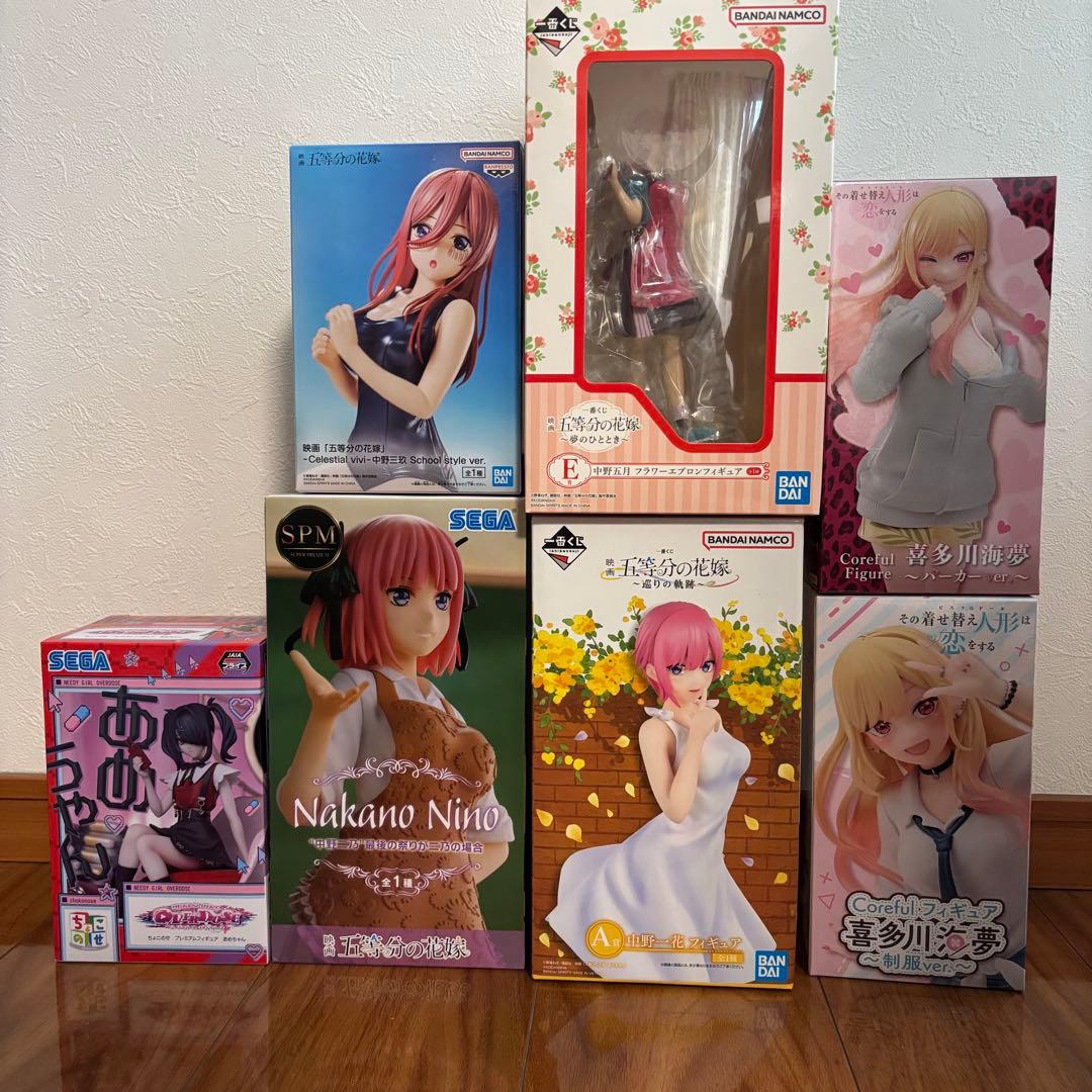 五等分の花嫁 中野一花 中野五月 中野ニ乃あめちゃん 喜多川海夢 フィギュア