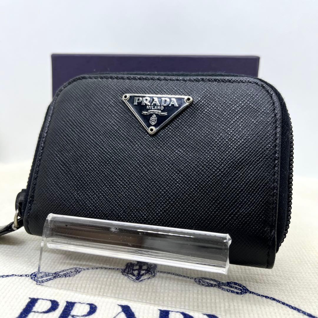 極美品/箱・ギャラ付き✨プラダ ケース 三角ロゴ サフィアーノレザー