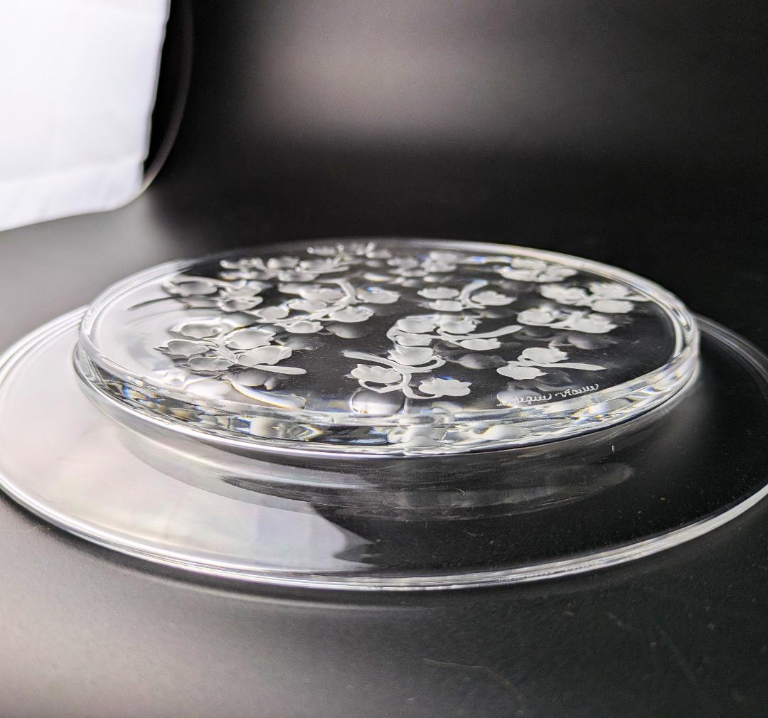 しゃたさん専用硝子にすずらんが遊ぶ★ラリック すずらん 21㎝ プレート 皿a