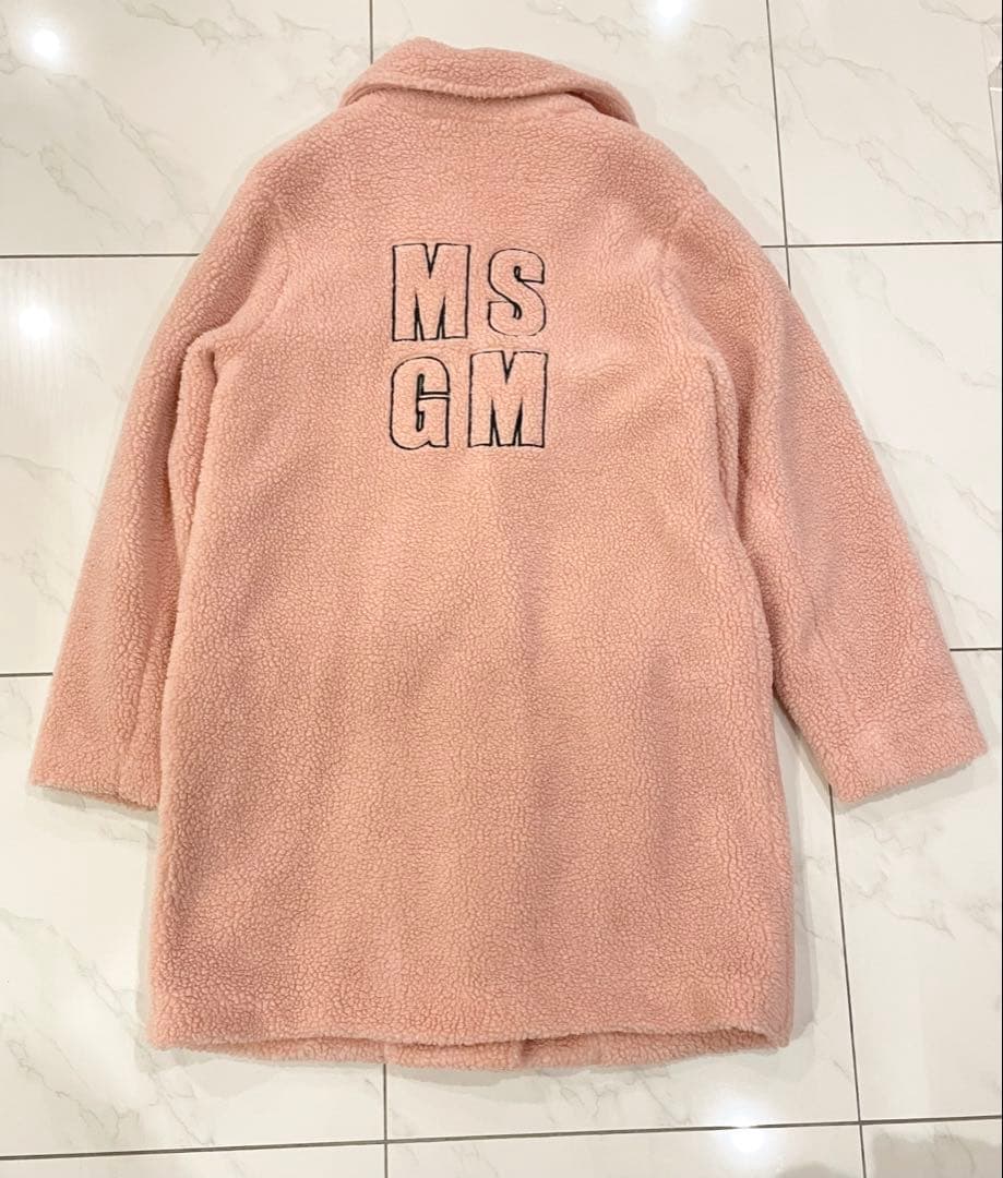 MSGM ボア生地コート　ピンク