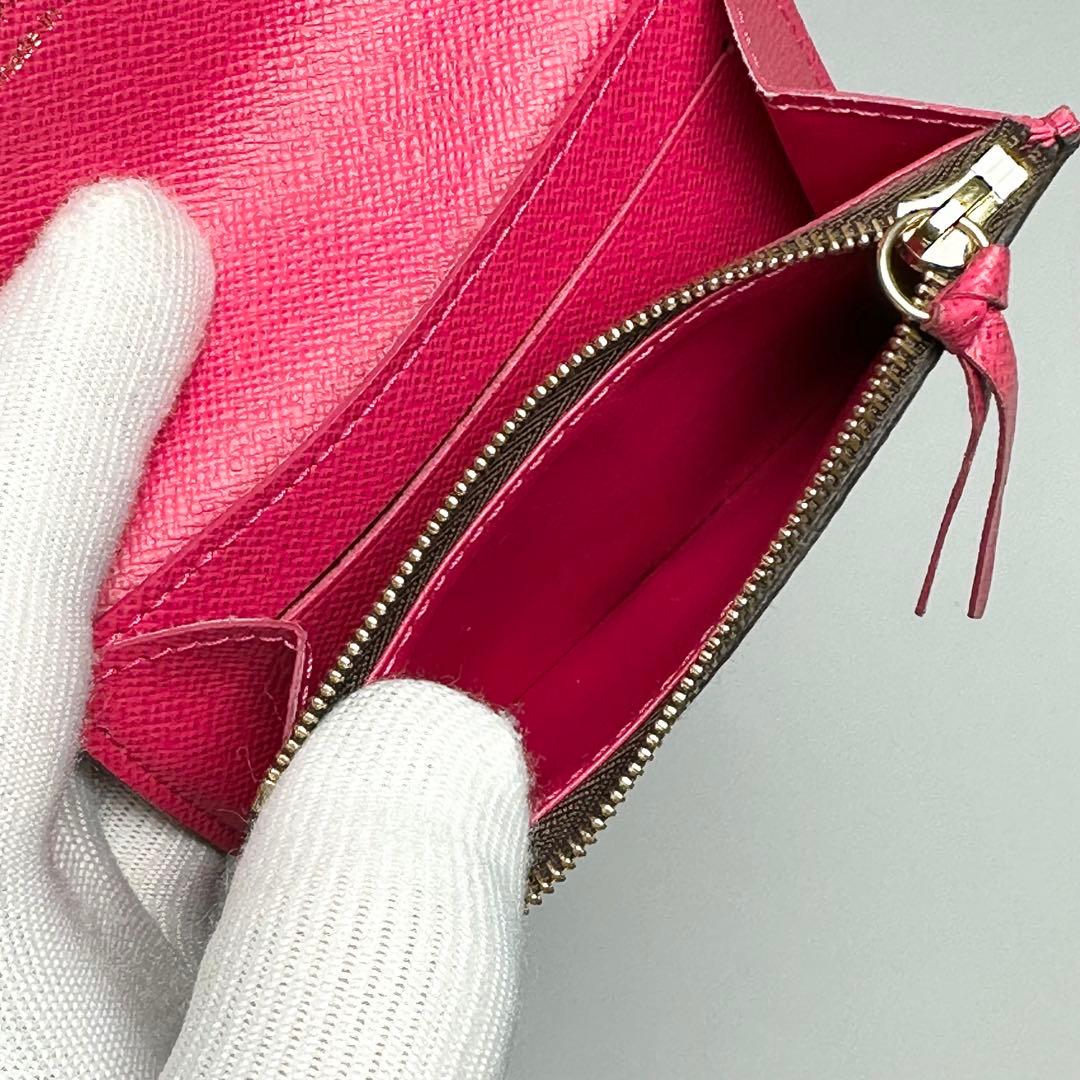 ルイヴィトン モノグラム ポルトモネロザリ フューシャ カードケース