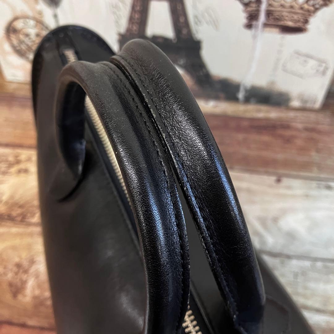 希少廃盤 マサキマツシマ ハンドバッグ カーフレザー 黒 舟形 日本製 ヌメ革