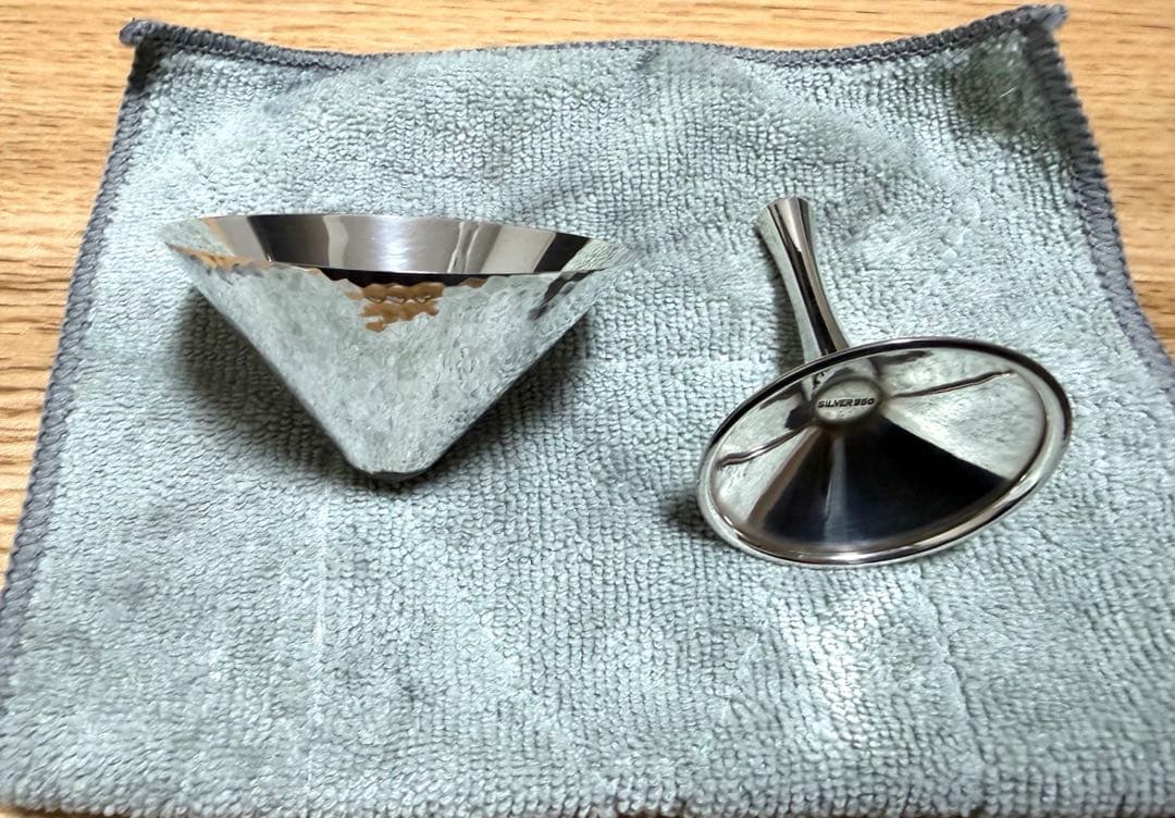 破損した銀製ワイングラスSV950 純銀95%