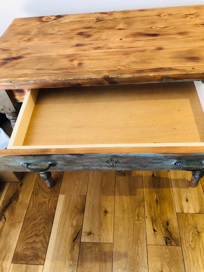 一点物　ビンテージ　アンティーク　机　ワークデスク　ハンドメイド