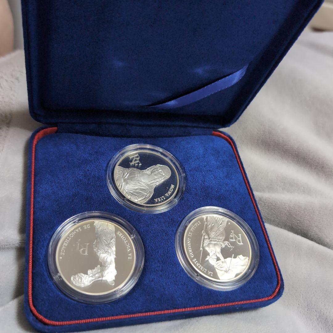 磯*昭様 モネ・ド・パリ　純銀製 66.6グラム3枚セット