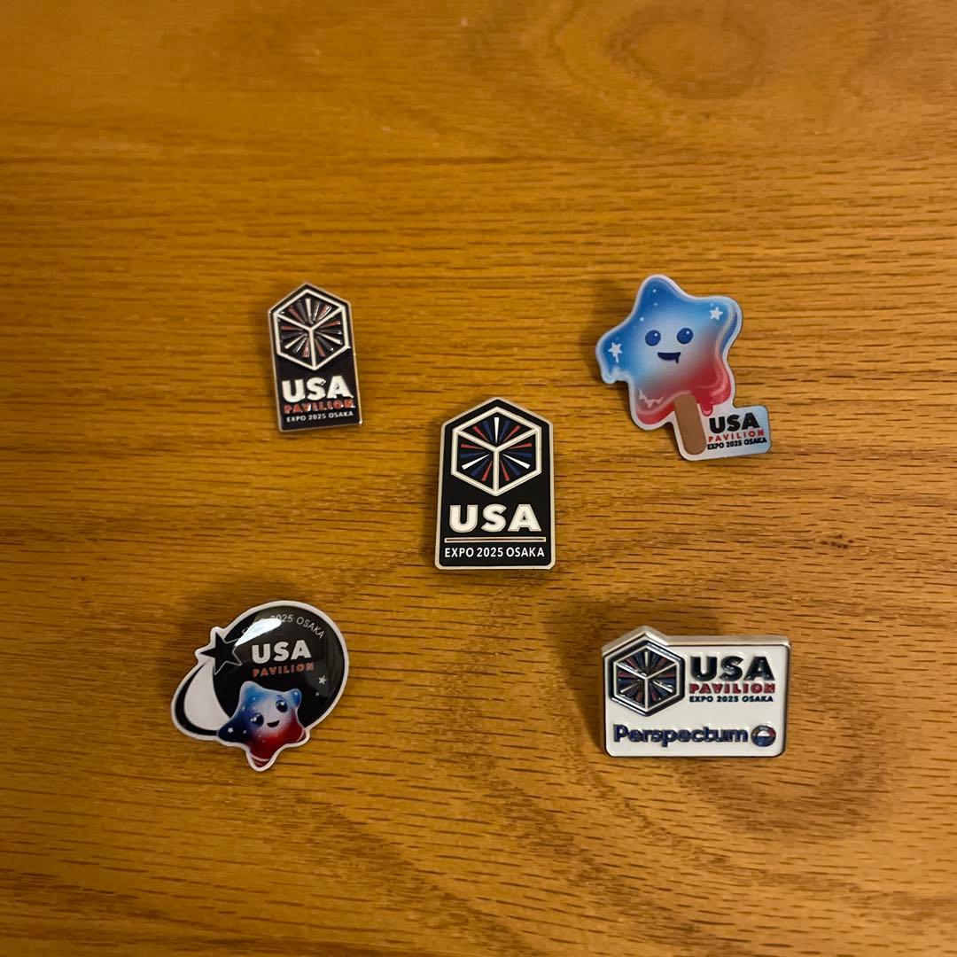 【バラ売り可！】万博のピンバッジ　アメリカパビリオン！5個セット