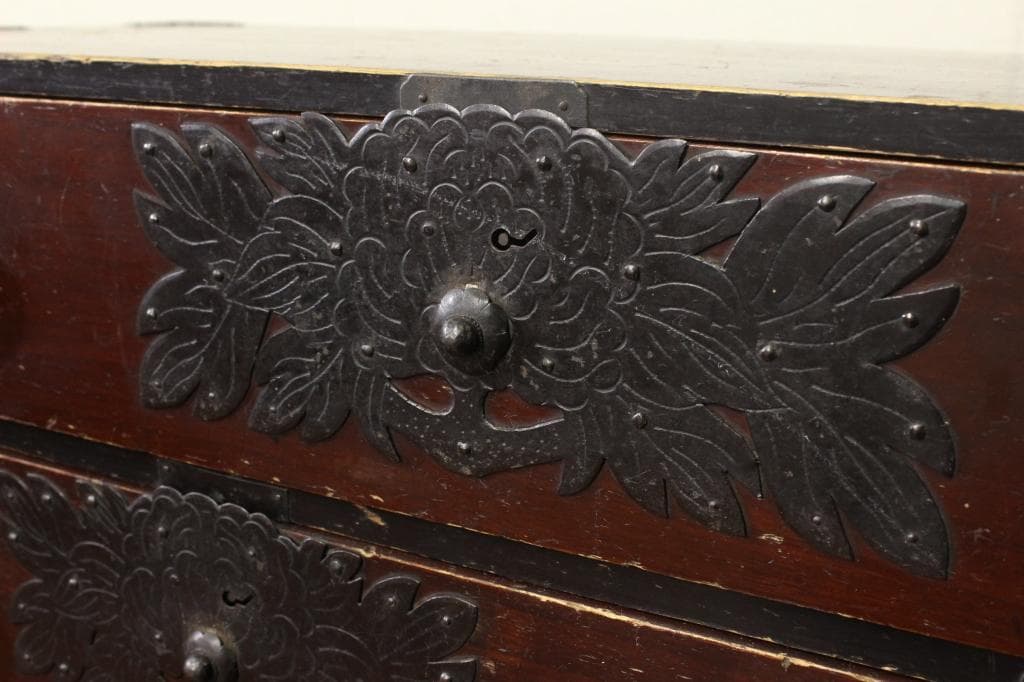 明治時代！最上地方の衣装箪笥 丸金具 時代箪笥/古民家/チェスト/収納/無垢材