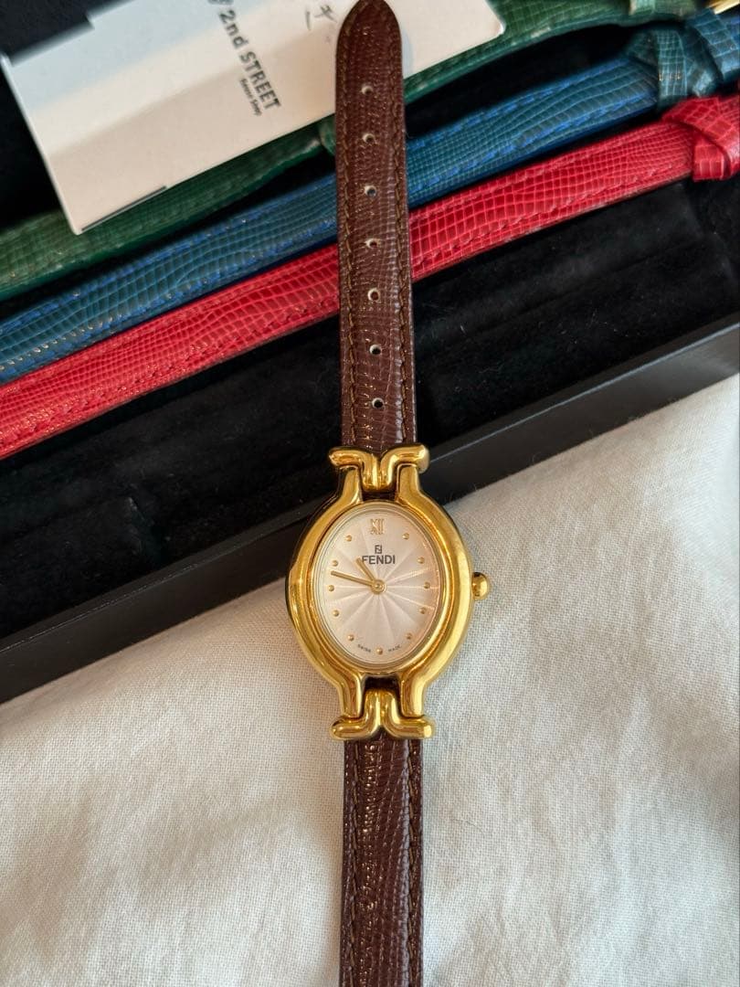 稼働 FENDI フェンディ 640L カメレオン チェンジベルト 腕時計
