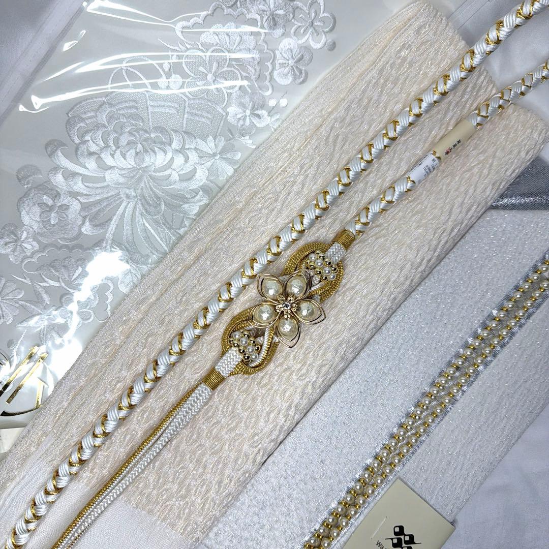 新品　2026年モデル　新作　帯締め　帯揚げ　半襟　重ね襟　白　振袖用